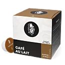 Kaffekapslen Café Au Lait package and capsule for Dolce Gusto