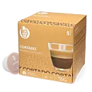 Kaffekapslen Cortado package and capsule for Dolce Gusto