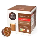 Nescafé Café au Lait Decaf package and capsule for Dolce Gusto