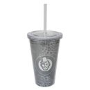 Kaffekapslen Transparent double wall cup with straw