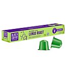 Black Coffee Roasters Lungo Roast package and capsule for Nespresso