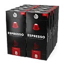 Bundle with 100 plastic capsules of Kaffekapslen Espresso for Nespresso