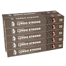 Pack with 100 aluminium pods of Kaffekapslen Lungo Strong for Nespresso