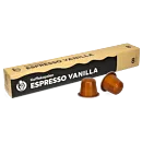 Kaffekapslen Espresso Vanilla Premium package and capsule for Nespresso
