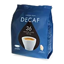 Kaffekapslen Decaf 36 package and pods for Senseo