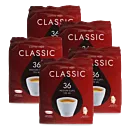 5 packs with Kaffekapslen Classic Medium for Senseo